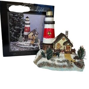 Fiber Optic‎ Porcelain Christmas Village Lighthouse